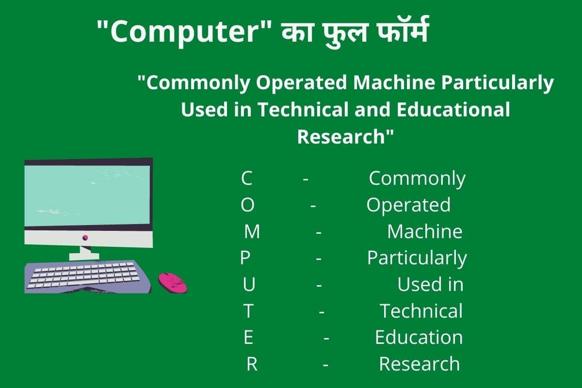 Computer का फुल फॉर्म क्या है ? – Computer full form in Hindi – Digital