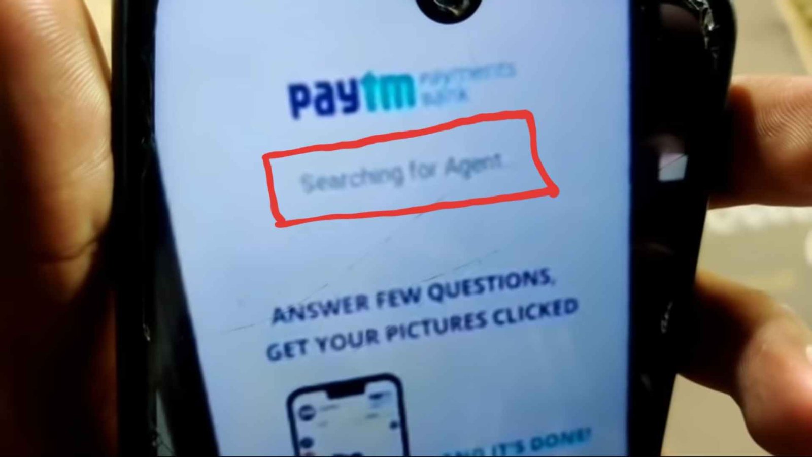 Searching for agent Paytm